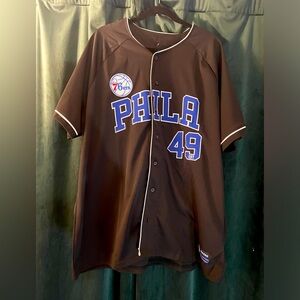 Philadelphia 76ers Athletic Jerseys Men’s Size 2XL Black Like New Condition